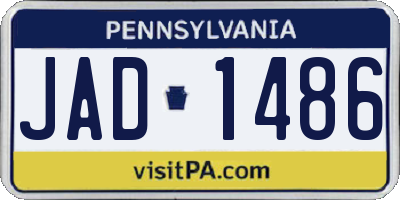 PA license plate JAD1486