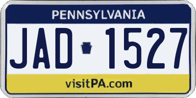 PA license plate JAD1527