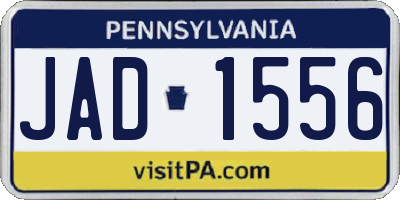 PA license plate JAD1556