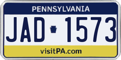 PA license plate JAD1573