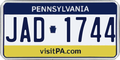PA license plate JAD1744