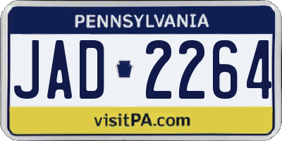 PA license plate JAD2264