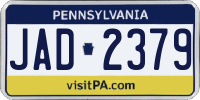 PA license plate JAD2379