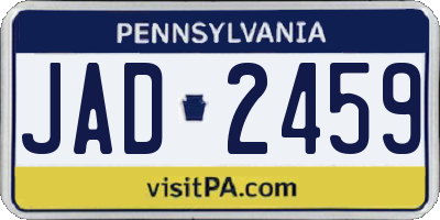 PA license plate JAD2459