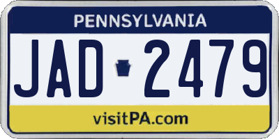 PA license plate JAD2479