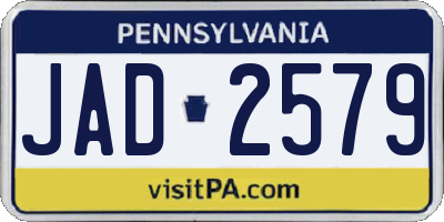 PA license plate JAD2579