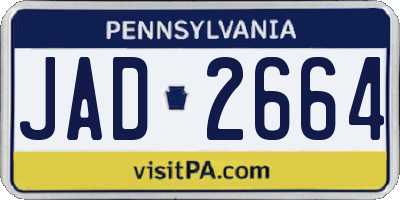 PA license plate JAD2664