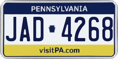 PA license plate JAD4268