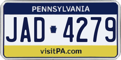 PA license plate JAD4279