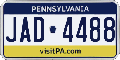 PA license plate JAD4488