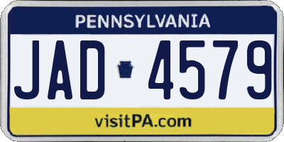 PA license plate JAD4579