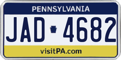 PA license plate JAD4682