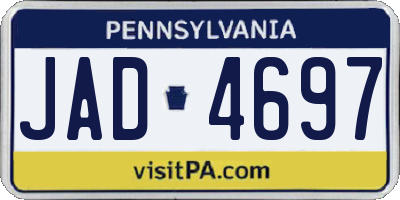 PA license plate JAD4697