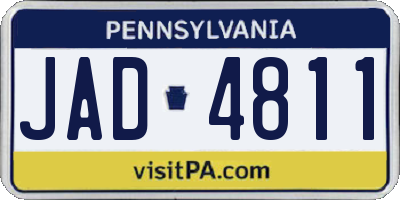 PA license plate JAD4811