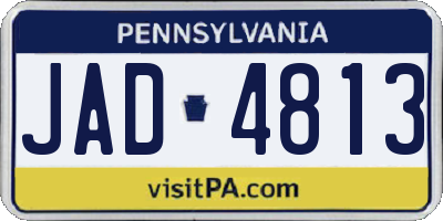 PA license plate JAD4813