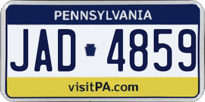 PA license plate JAD4859