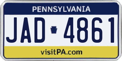 PA license plate JAD4861