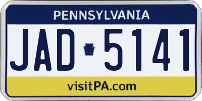 PA license plate JAD5141