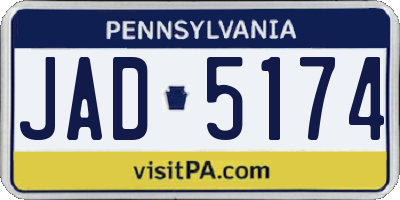 PA license plate JAD5174