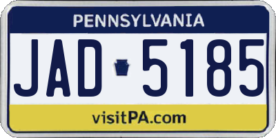 PA license plate JAD5185