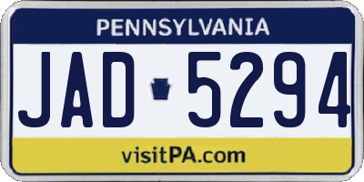 PA license plate JAD5294