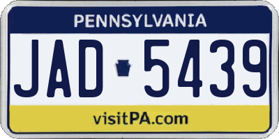 PA license plate JAD5439