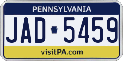 PA license plate JAD5459