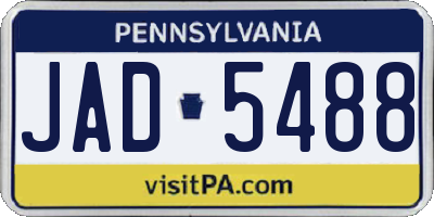 PA license plate JAD5488
