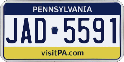 PA license plate JAD5591