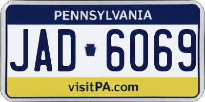 PA license plate JAD6069