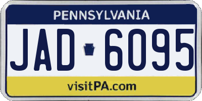 PA license plate JAD6095