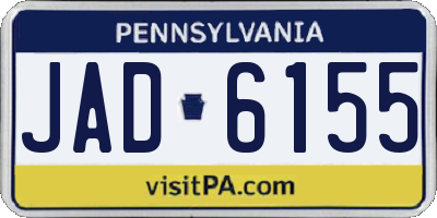 PA license plate JAD6155