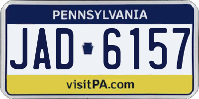 PA license plate JAD6157