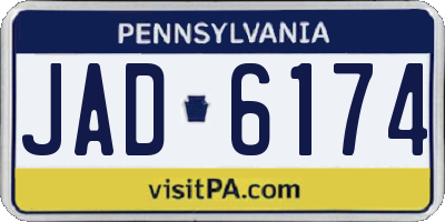PA license plate JAD6174