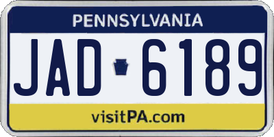 PA license plate JAD6189