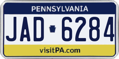 PA license plate JAD6284