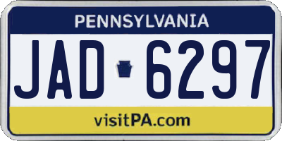 PA license plate JAD6297