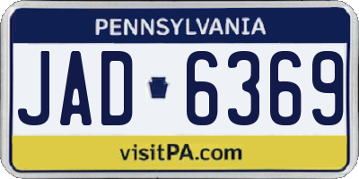 PA license plate JAD6369