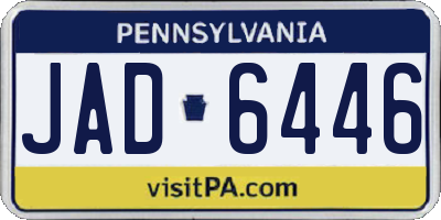 PA license plate JAD6446