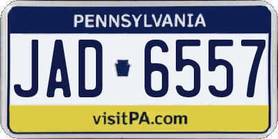 PA license plate JAD6557