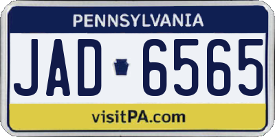 PA license plate JAD6565