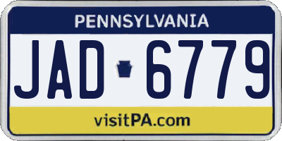 PA license plate JAD6779