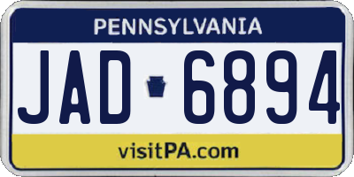 PA license plate JAD6894