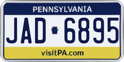 PA license plate JAD6895