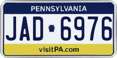 PA license plate JAD6976