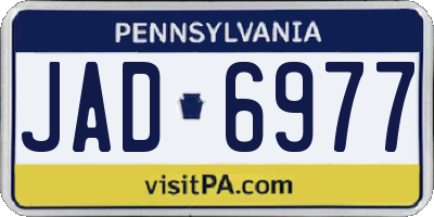 PA license plate JAD6977