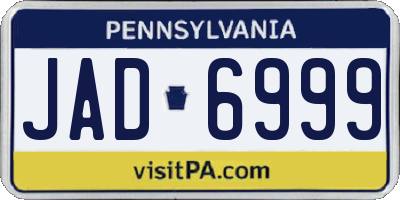 PA license plate JAD6999