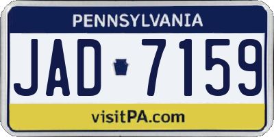 PA license plate JAD7159