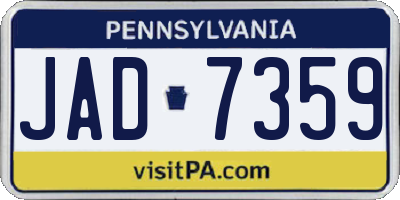 PA license plate JAD7359