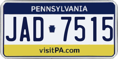 PA license plate JAD7515